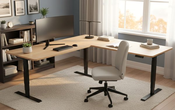 90-Degree E7 Electric Standing Desk Workstation