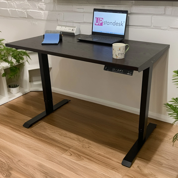 Real Wood Dark Ash, Dual Motor Electric Standing Desk