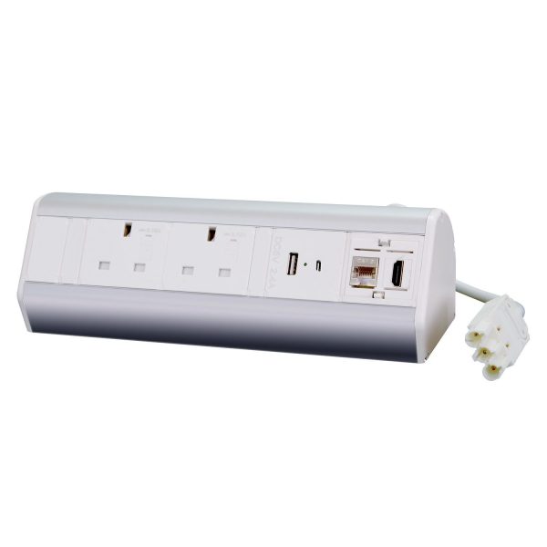 Desktop Power Extension 2 x Individually-fused Sockets 2x USB 1 x RJ45 1 x HDMI