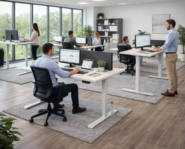 Upstand White Top Dual-Motor, Electric Sit-Stand Desk
