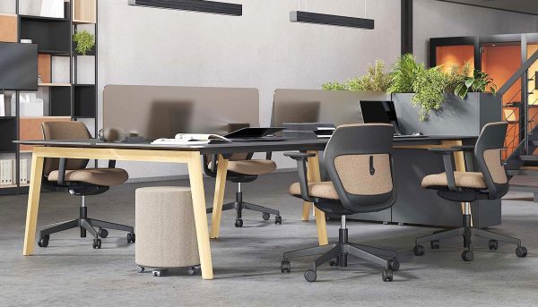 Delta Wood Back to Back Bench Desks: Style, Function