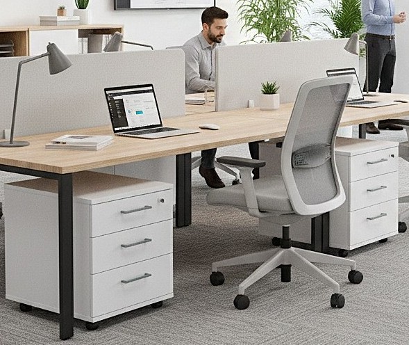 Delta Wooden Mobile Pedestals 2, 3 & 4 Drawers
