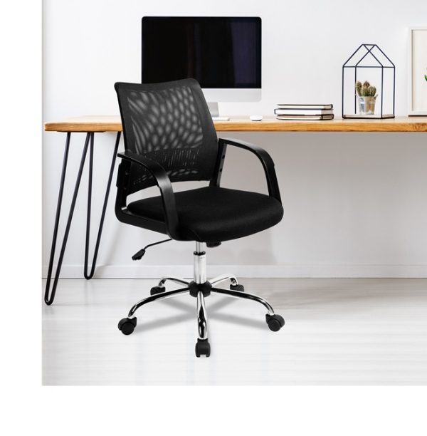 Calypso – Medium Mesh Back Task Operator Armchair with Chrome Base
