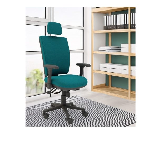 Athena MSK Multi-Functional Squared Back Task Chair with Folding Arms and Headrest